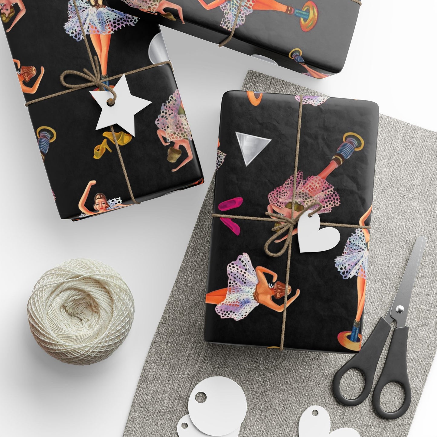 Ballerina Jewelry Box Wrapping Paper