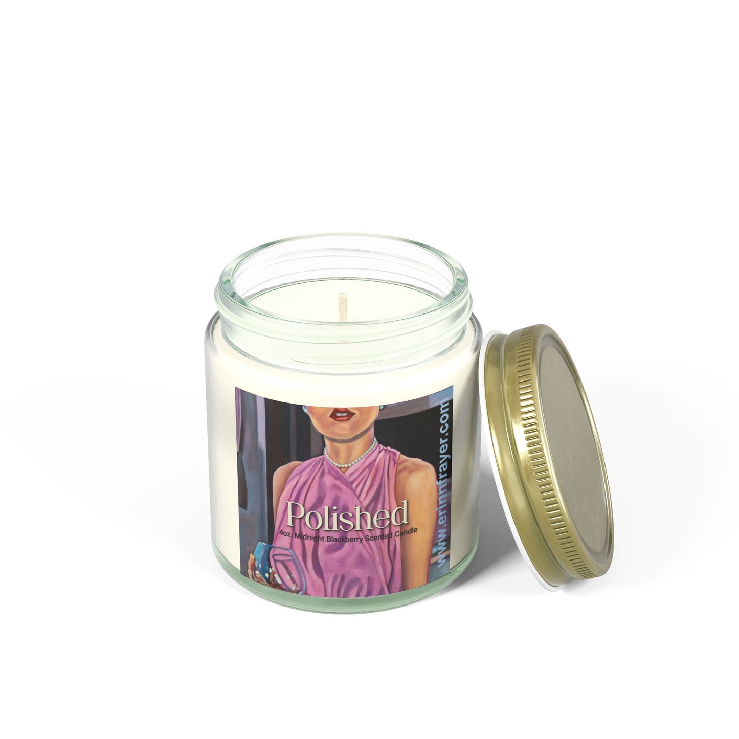 Polished, Scented Candle(4oz)Midnight Blackberry Scent