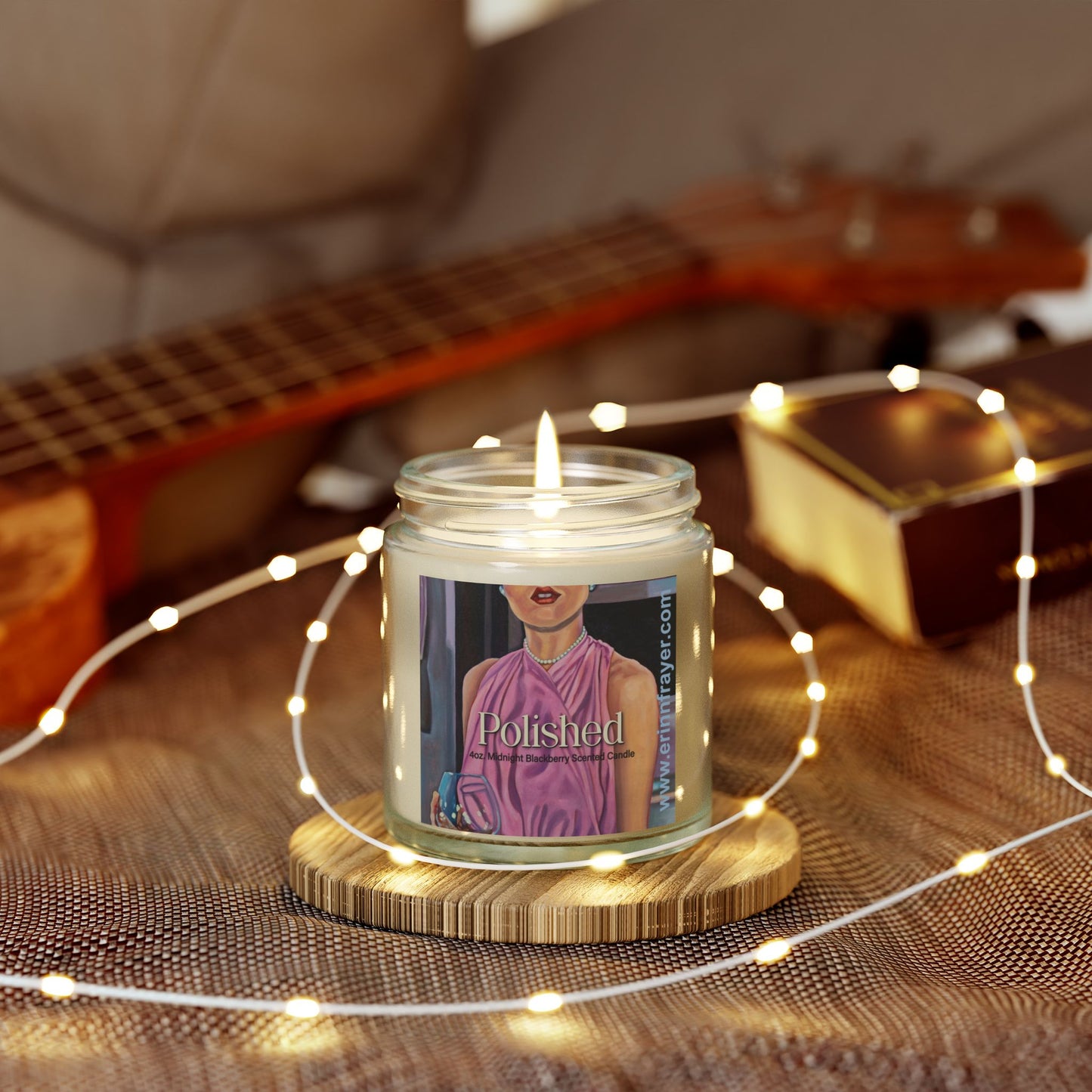 Polished, Scented Candle(4oz)Midnight Blackberry Scent