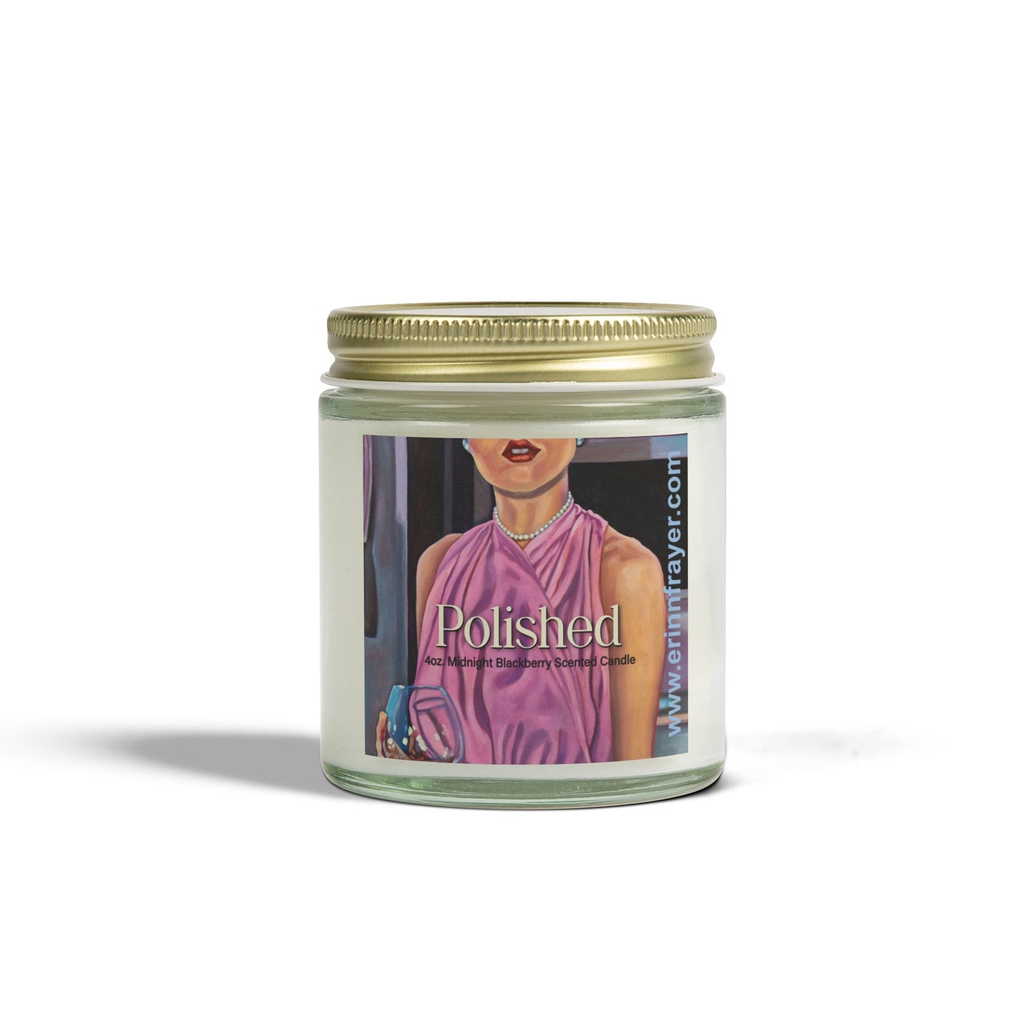 Polished, Scented Candle(4oz)Midnight Blackberry Scent