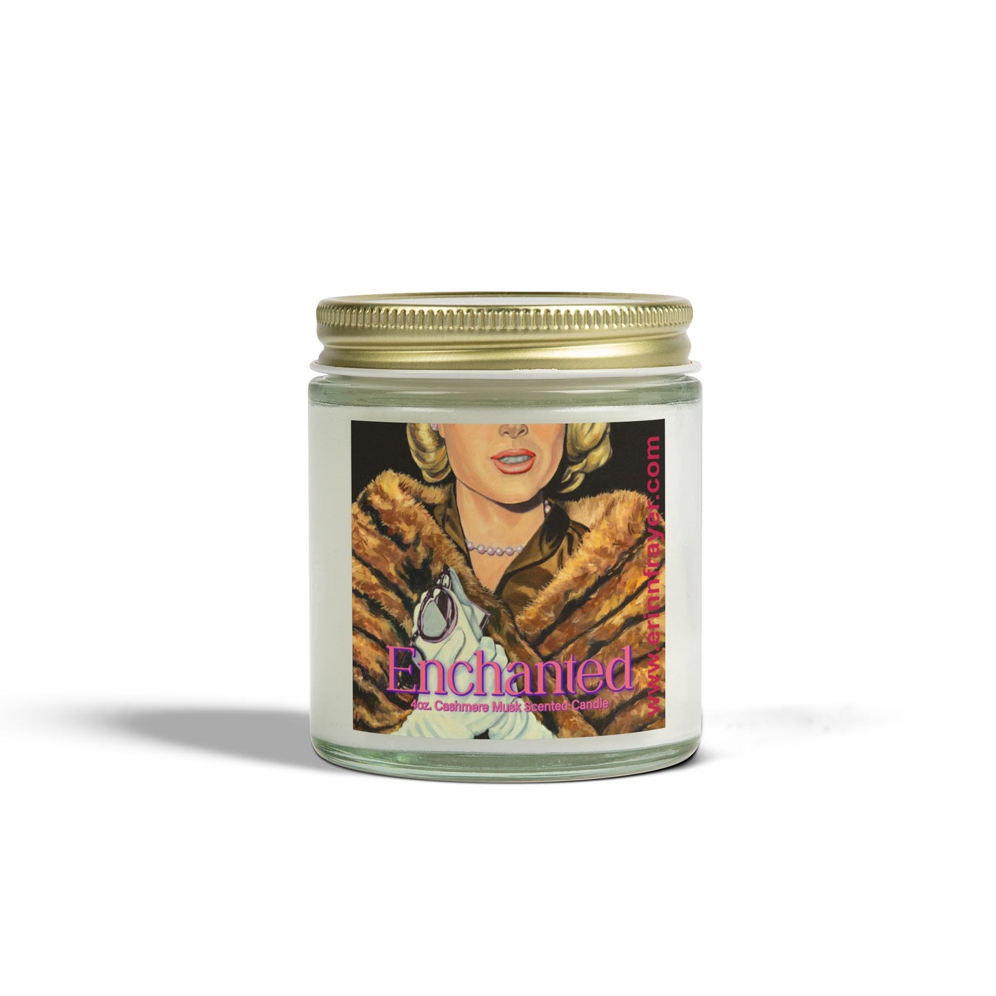 Enchanted, Scented Candle (4oz) Cashmere Musk Scent