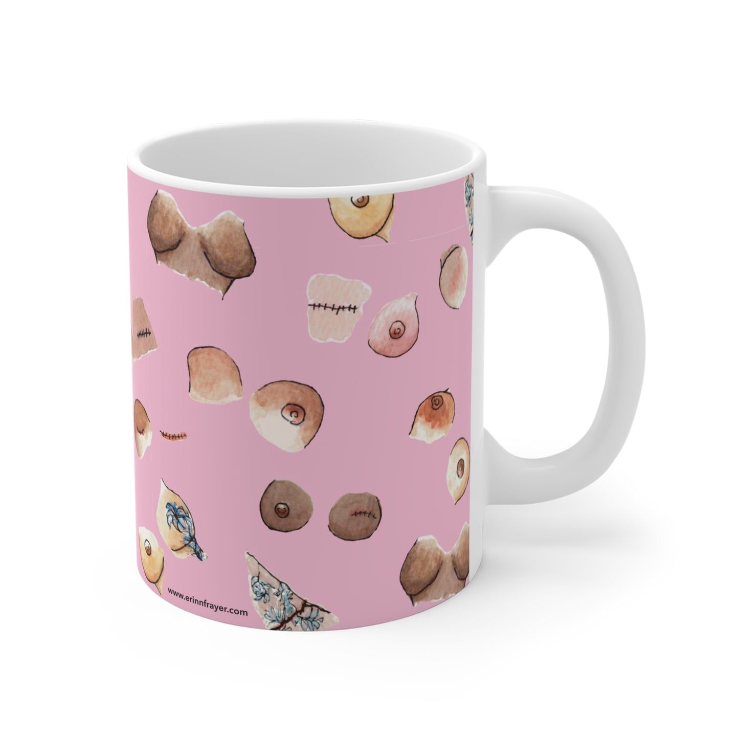 Survivor Print Mug 11oz, Pink