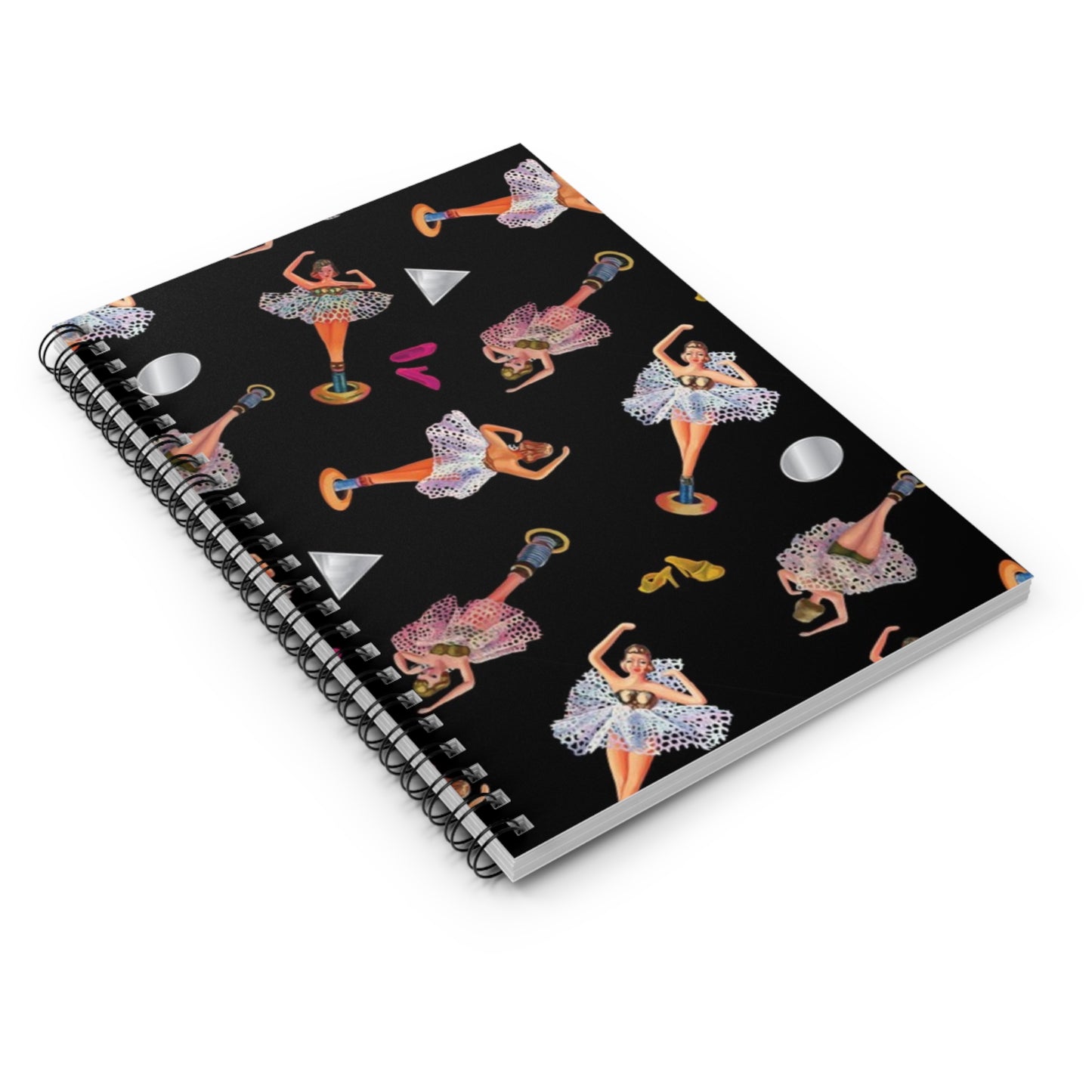 Ballerina Jewelry Box Spiral Notebook Ruled Line Paper