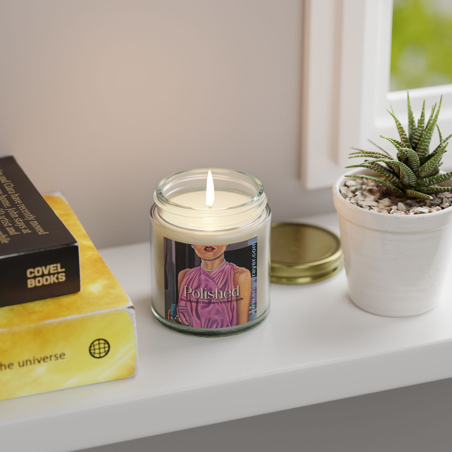 Polished, Scented Candle(4oz)Midnight Blackberry Scent