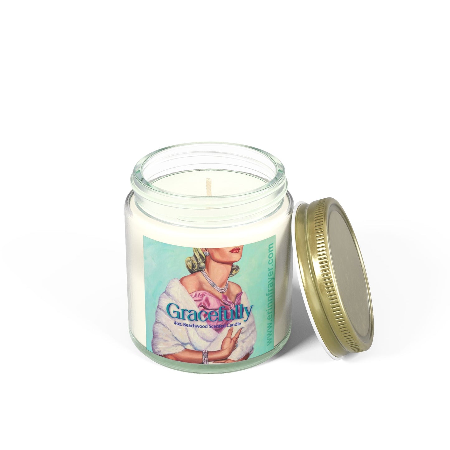Gracefully, Scented Candle (4oz) Beachwood Scent