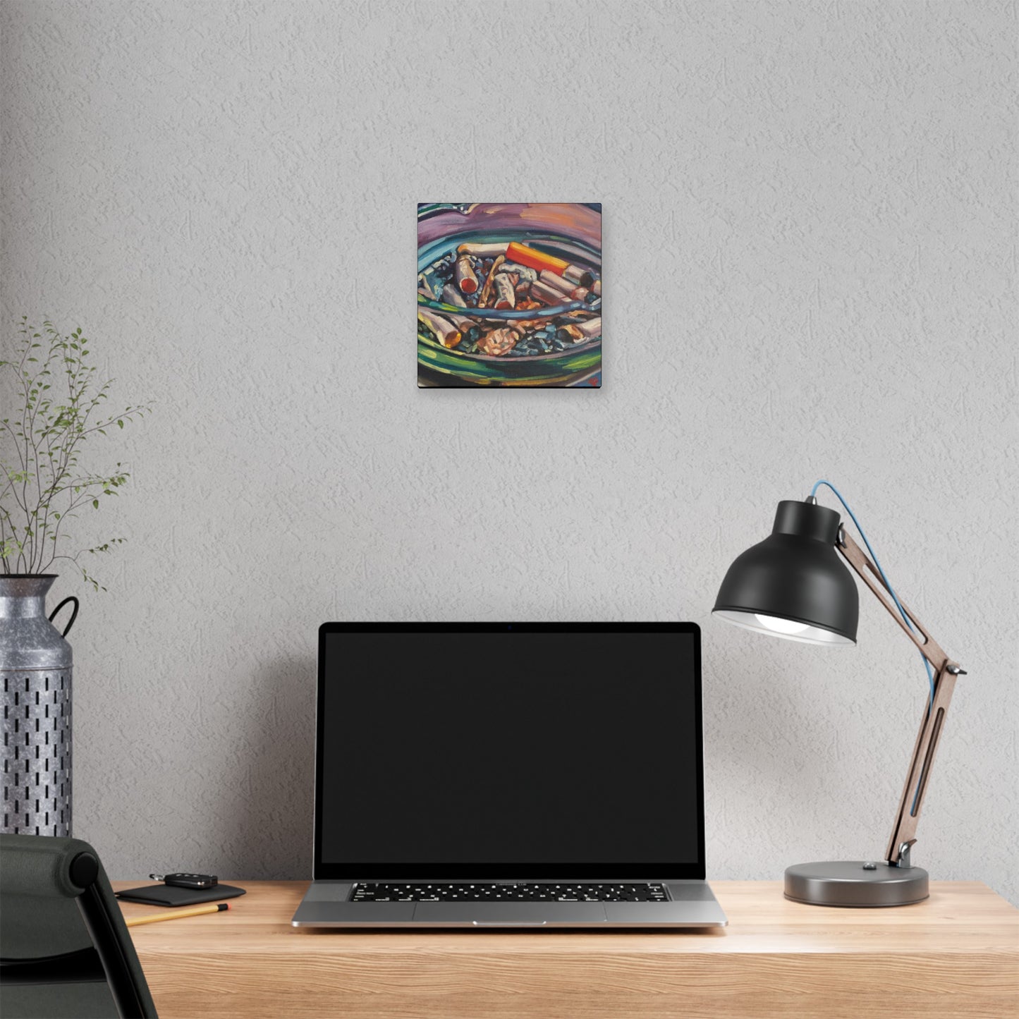 Ashtray Print on Stretched Canvas