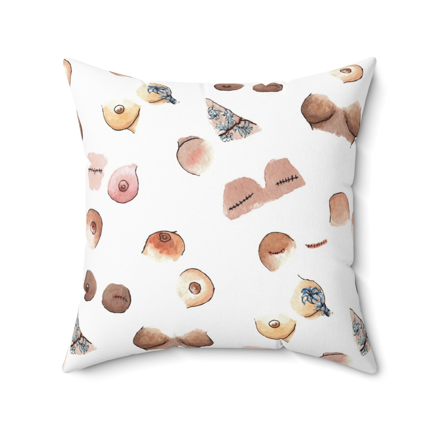 Survivor Print Faux Suede Square Pillow