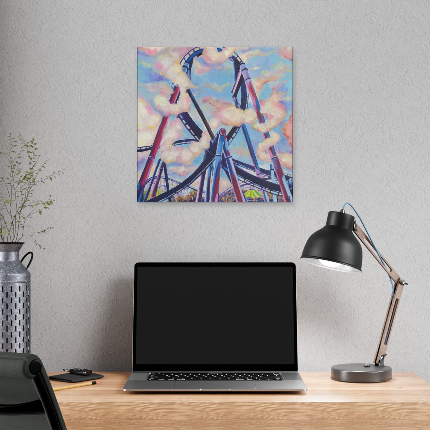 Puffed Chest Print on Stretched Canvas
