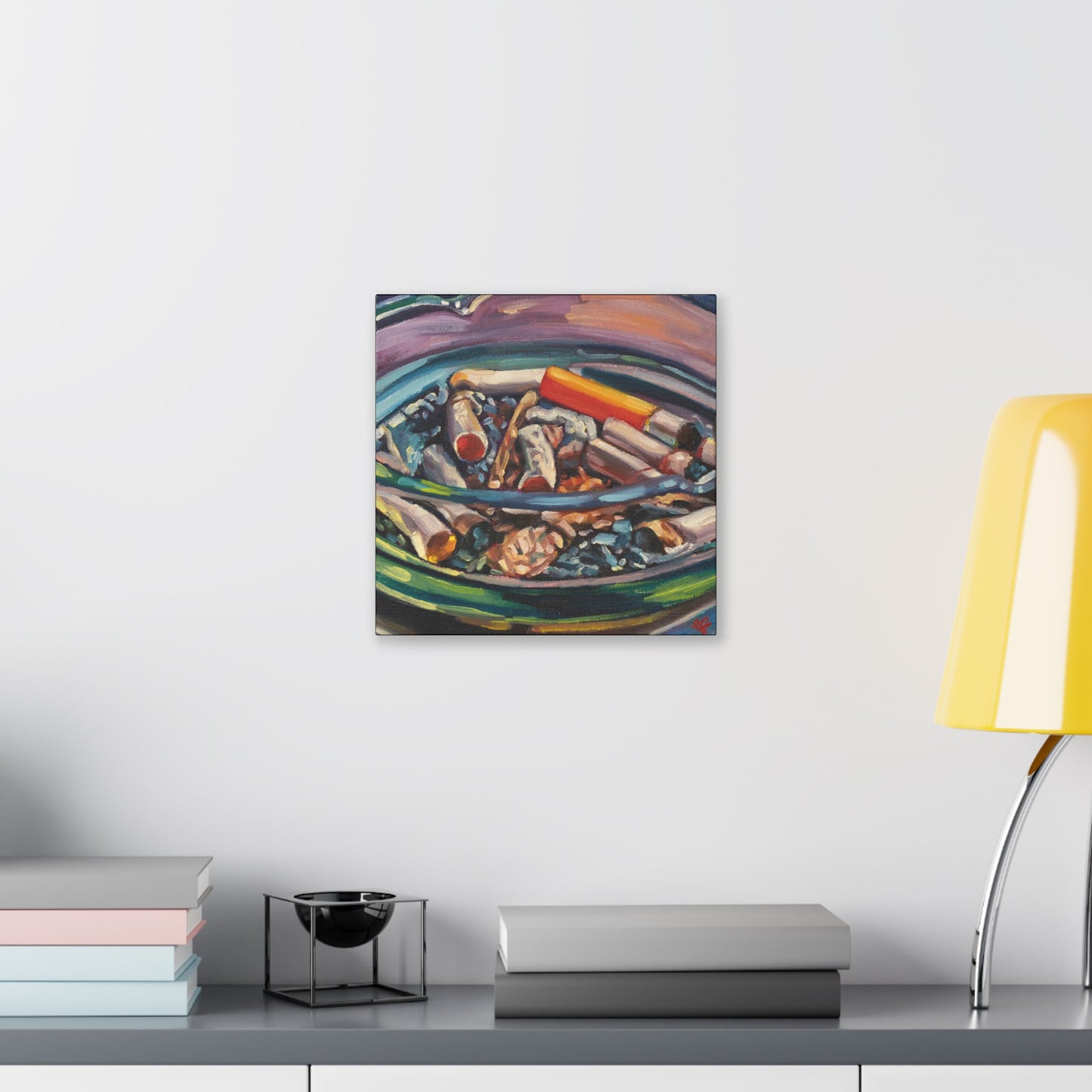 Ashtray Print on Stretched Canvas