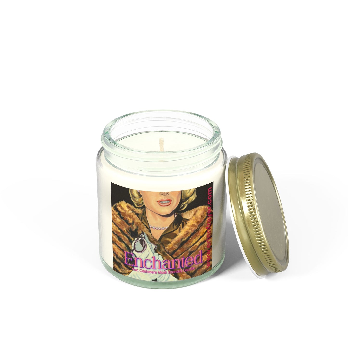 Enchanted, Scented Candle (4oz) Cashmere Musk Scent