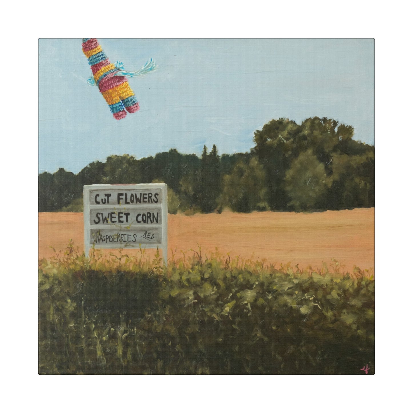 Farm Stand Print on Stretched Canvas