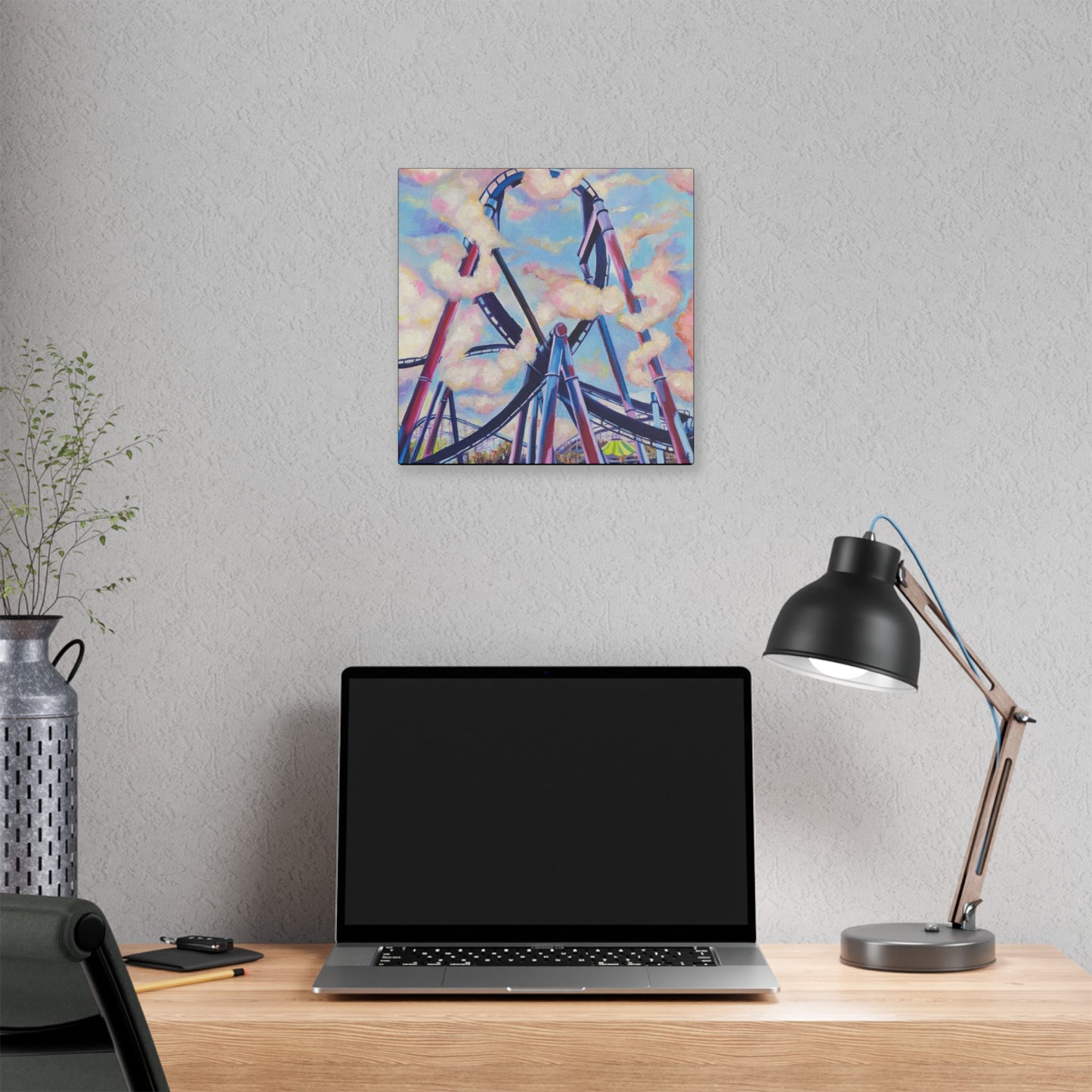 Puffed Chest Print on Stretched Canvas