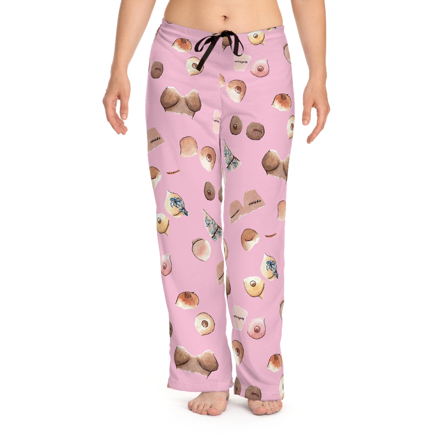 Survivor Print Women's Pajama Pants (AOP) Pink
