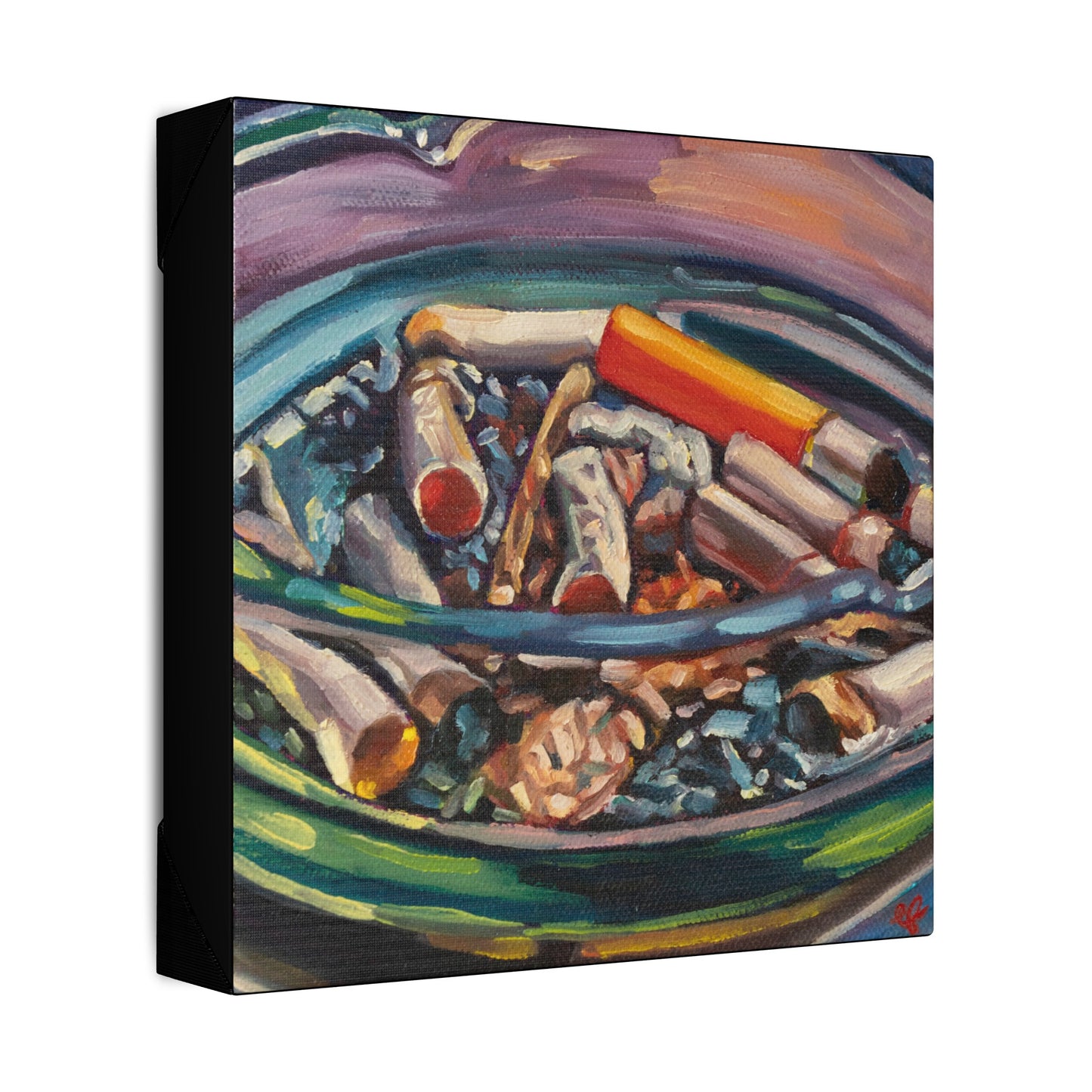 Ashtray Print on Stretched Canvas