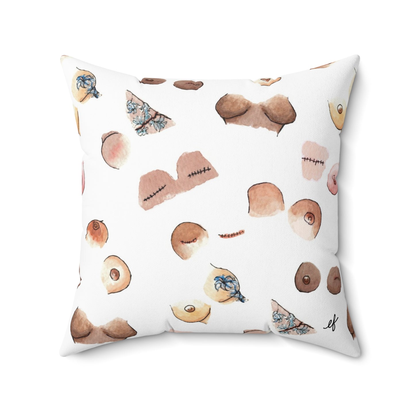 Survivor Print Faux Suede Square Pillow