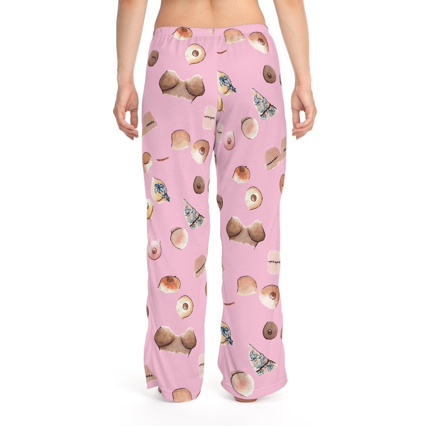 Survivor Print Women's Pajama Pants (AOP) Pink