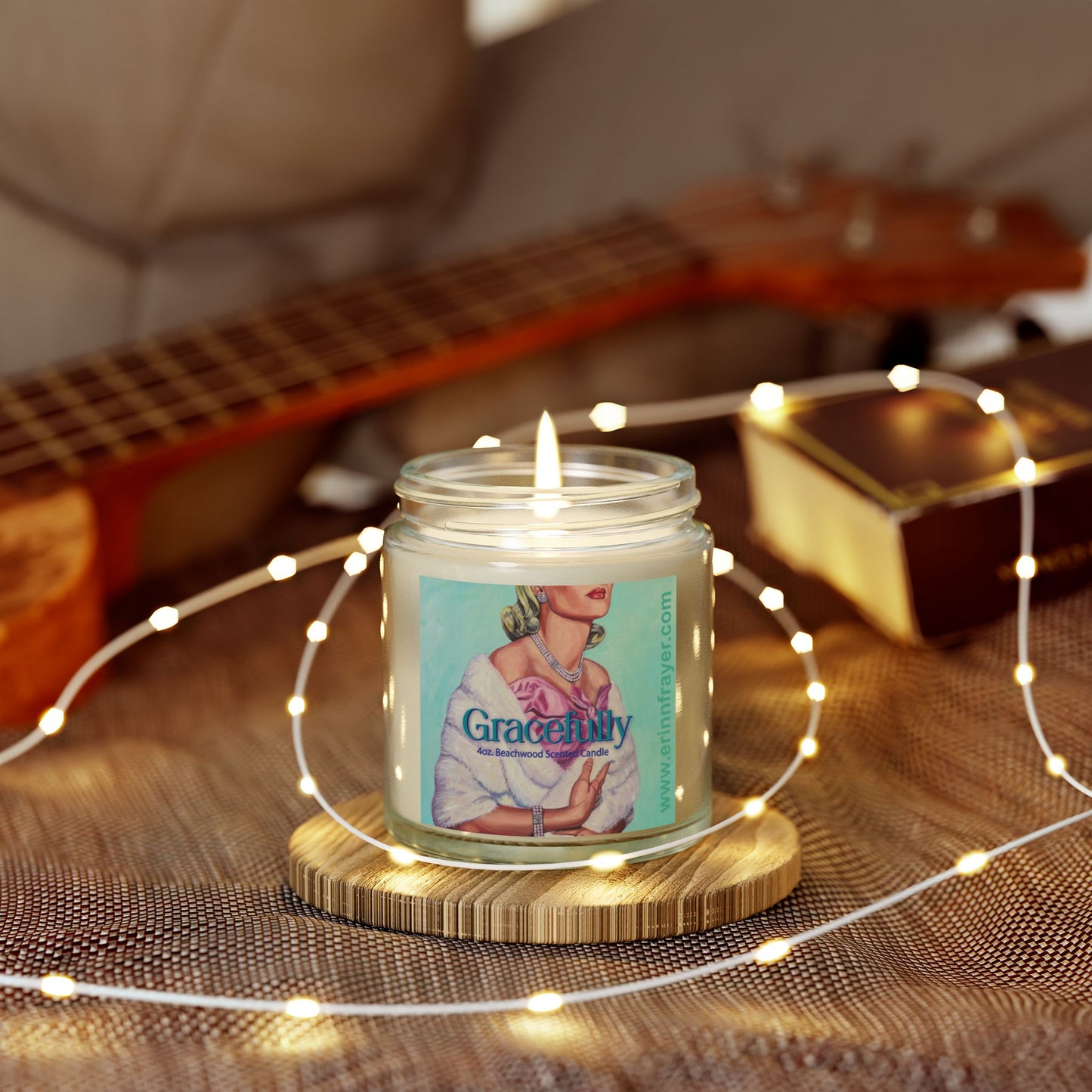 Gracefully, Scented Candle (4oz) Beachwood Scent