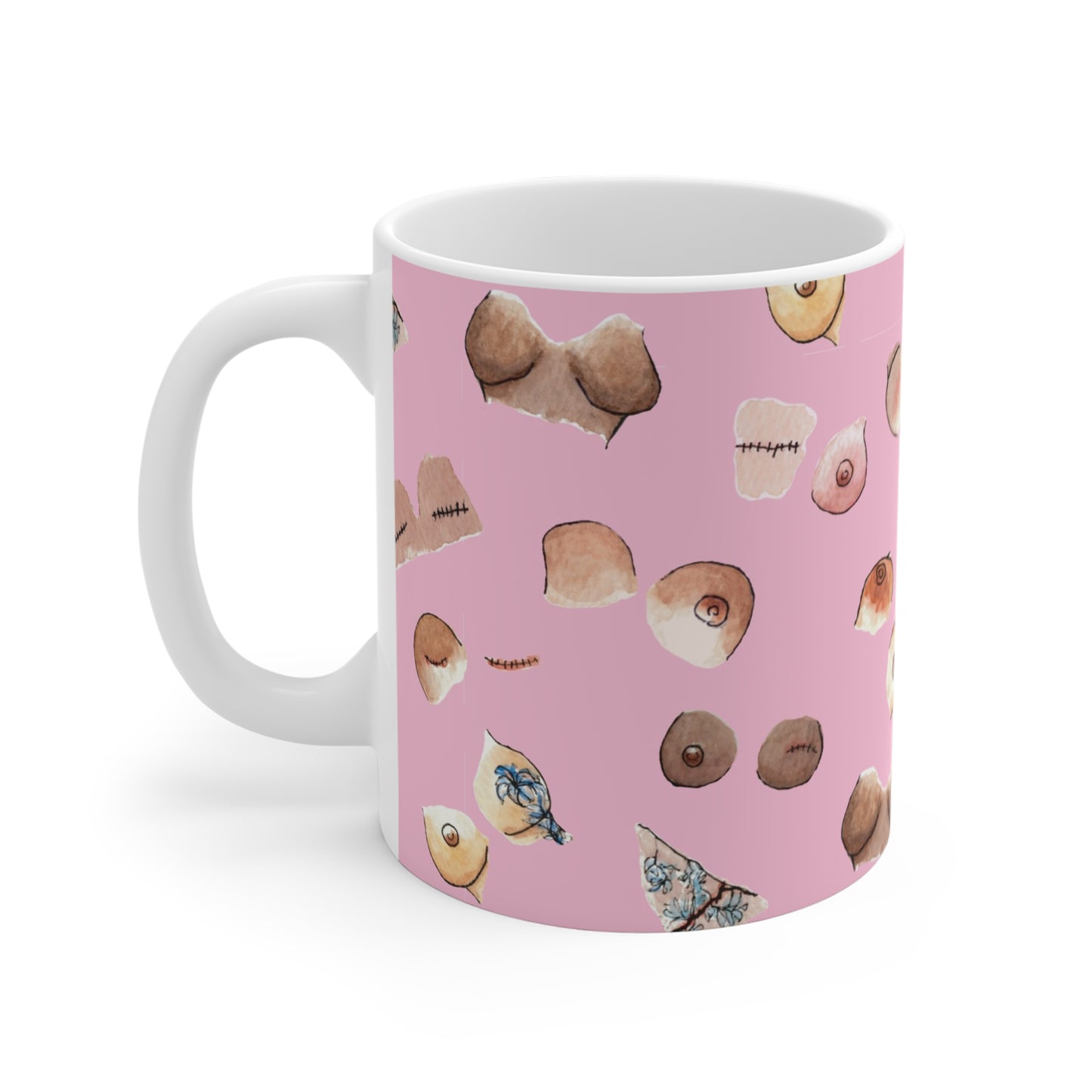 Survivor Print Mug 11oz, Pink