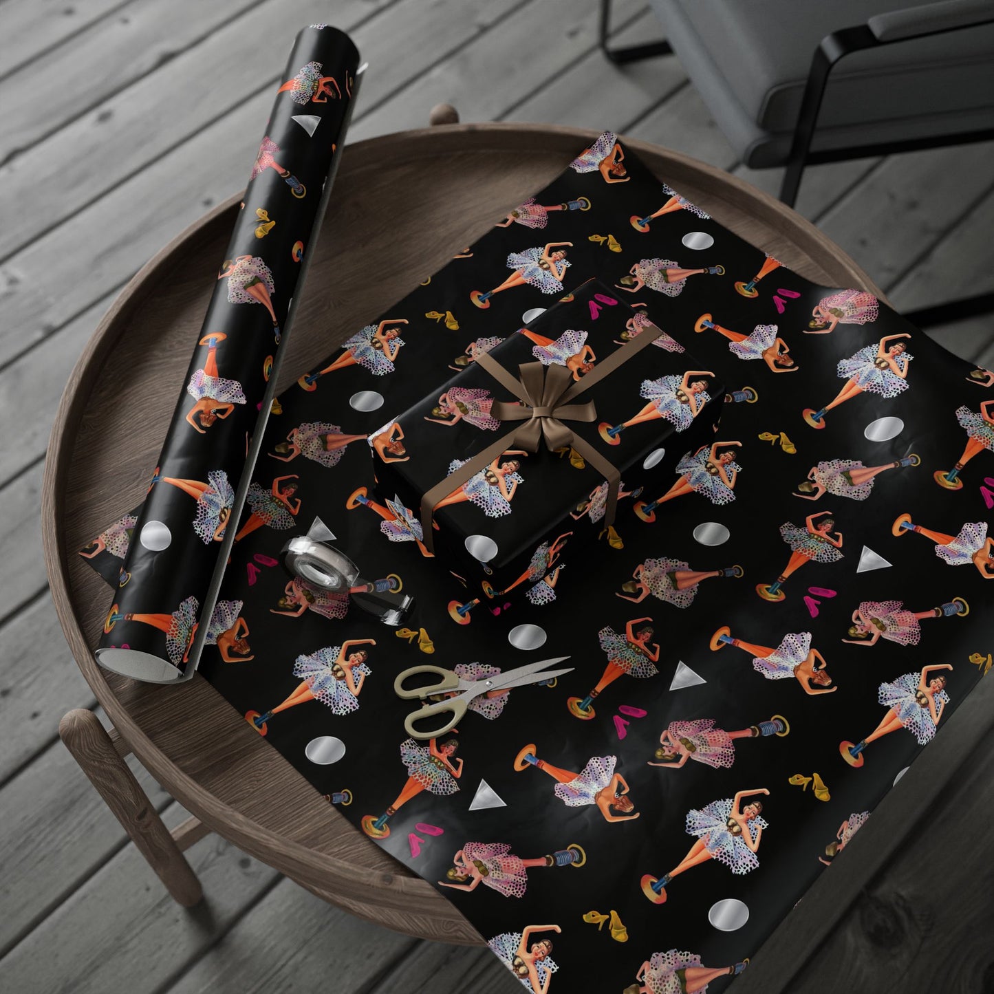 Ballerina Jewelry Box Wrapping Paper
