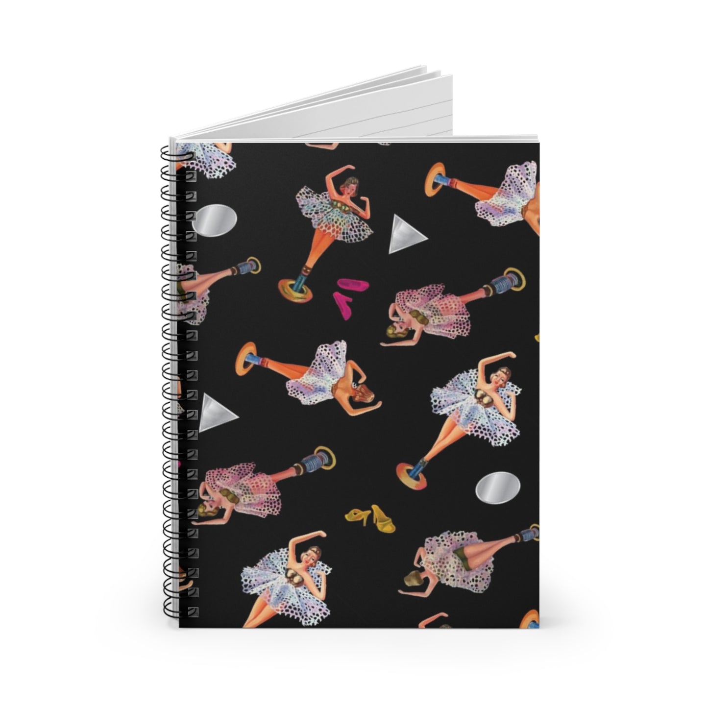 Ballerina Jewelry Box Spiral Notebook Ruled Line Paper