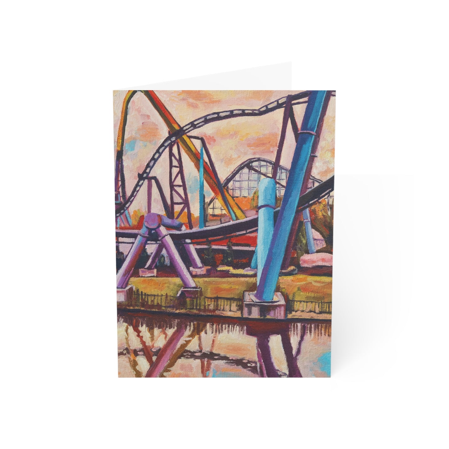 Moody Roller Coaster, Greeting Cards, 5" x 7"(10 cards)