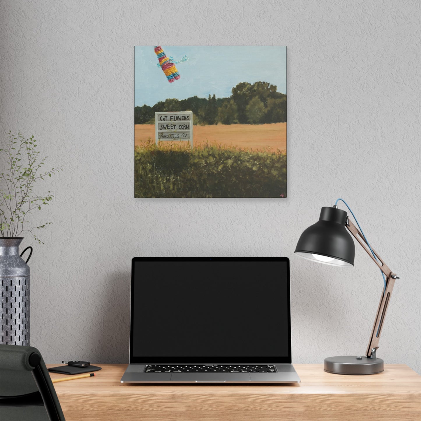 Farm Stand Print on Stretched Canvas