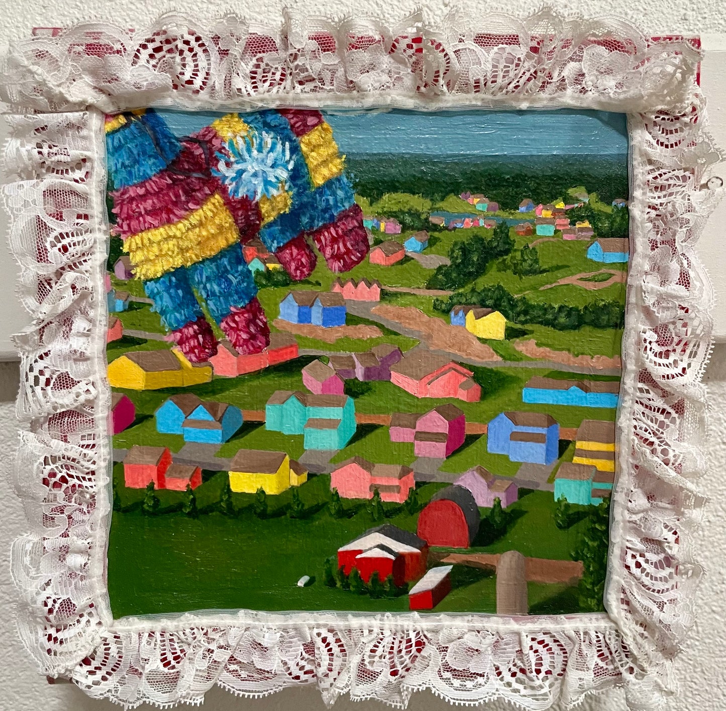 Sprawl Series, Gingham & Lace, Pinata Over Development