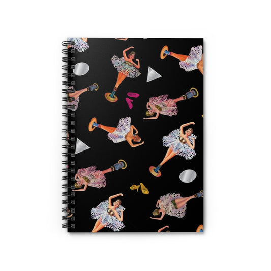 Ballerina Jewelry Box Spiral Notebook Ruled Line Paper