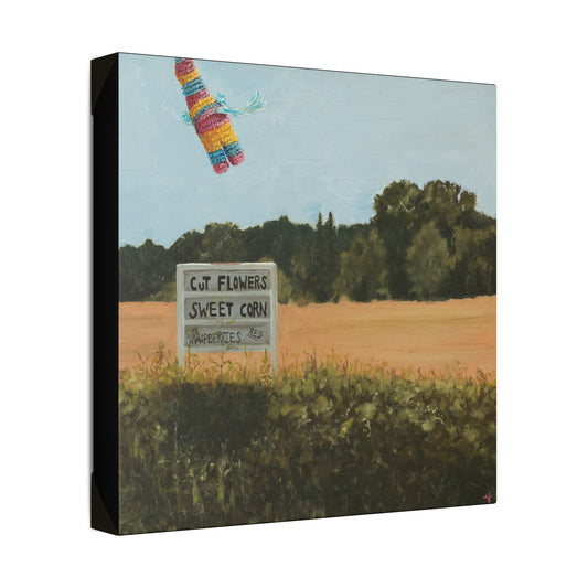 Farm Stand Print on Stretched Canvas